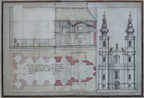 A templom felmérési rajza. Hayler Ádám kőművesmester. 1783. Szabadkai Történelmi Levéltár. SzTL F.8 B 33/Glud 1788-1790) fotó: Kolović Svetlana