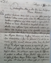 Glaser Gábor kanonok, érseki biztos jelentése Batthyány József érseknek. 1773. december 13. KFL. I.1.b. Szabadka-Szent Teréz.